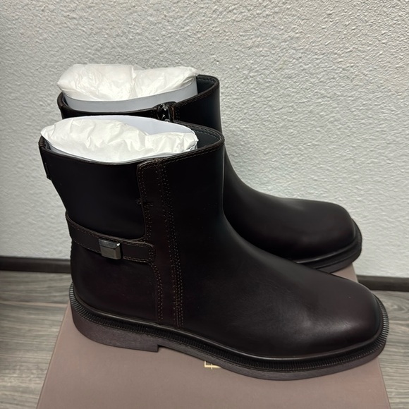 Franco Sarto Axel Ankle Boot In Dark Hickory Brown Leather - Picture 5 of 10